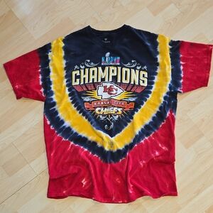 Kansas City Chiefs Tie-Dye Champions T-Shirt Fanatics 3xl